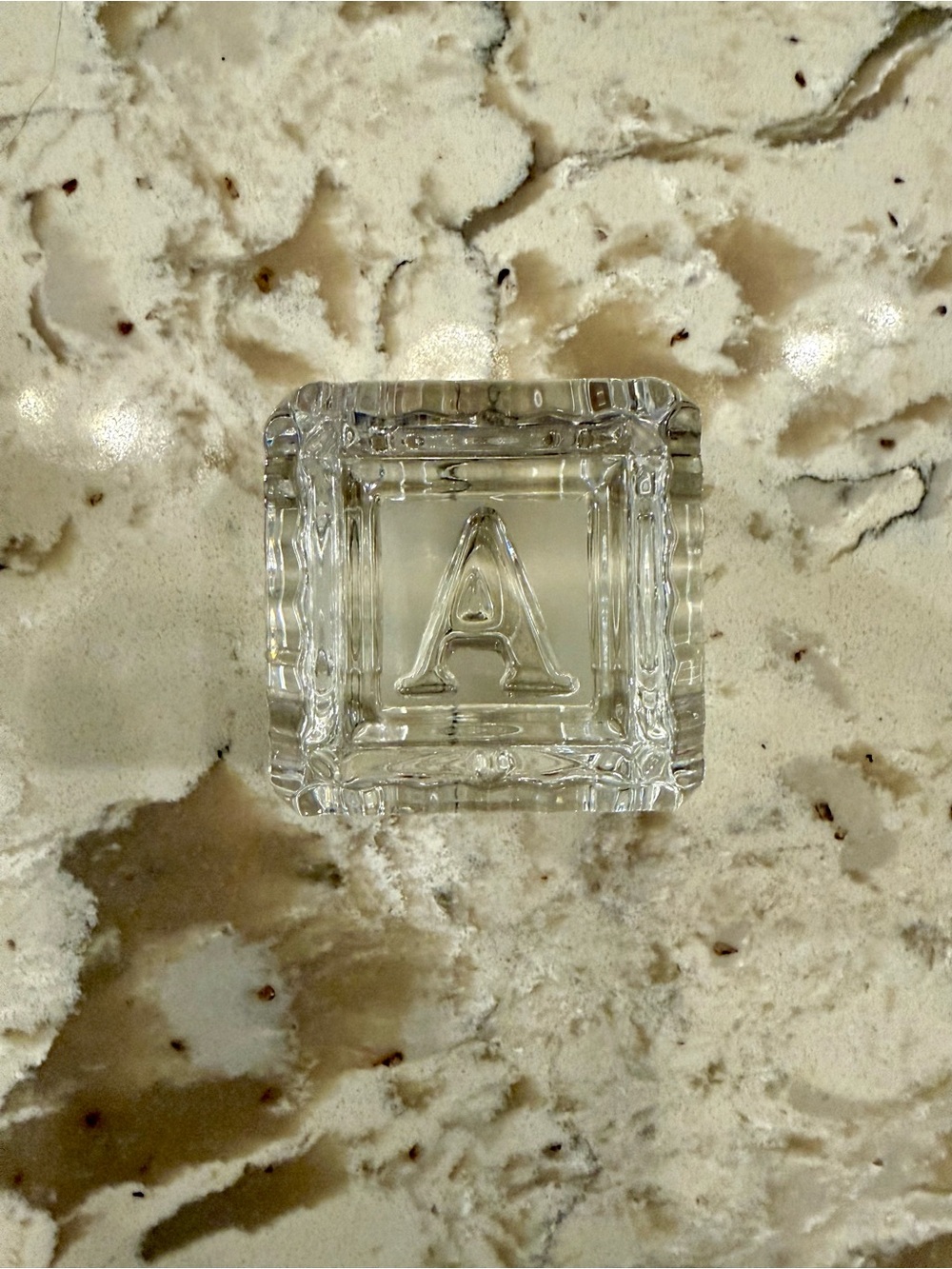 Waterford Crystal Alphabet Block - Vintage Paperweight No Box